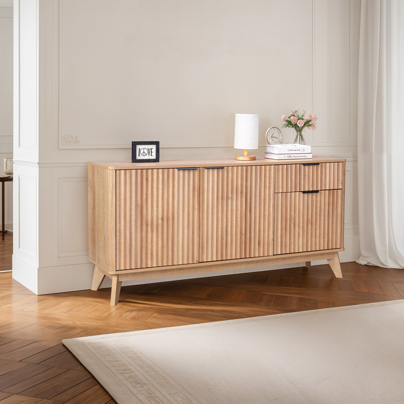 product_pako_086-000020 Μπουφές Hamea mdf σε φυσική απόχρωση 150x39,5x73εκ - Image 1