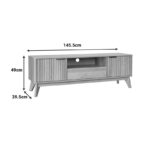 Έπιπλο τηλεόρασης Hamea mdf σε φυσική απόχρωση 145x39,5x49εκ - Image 6