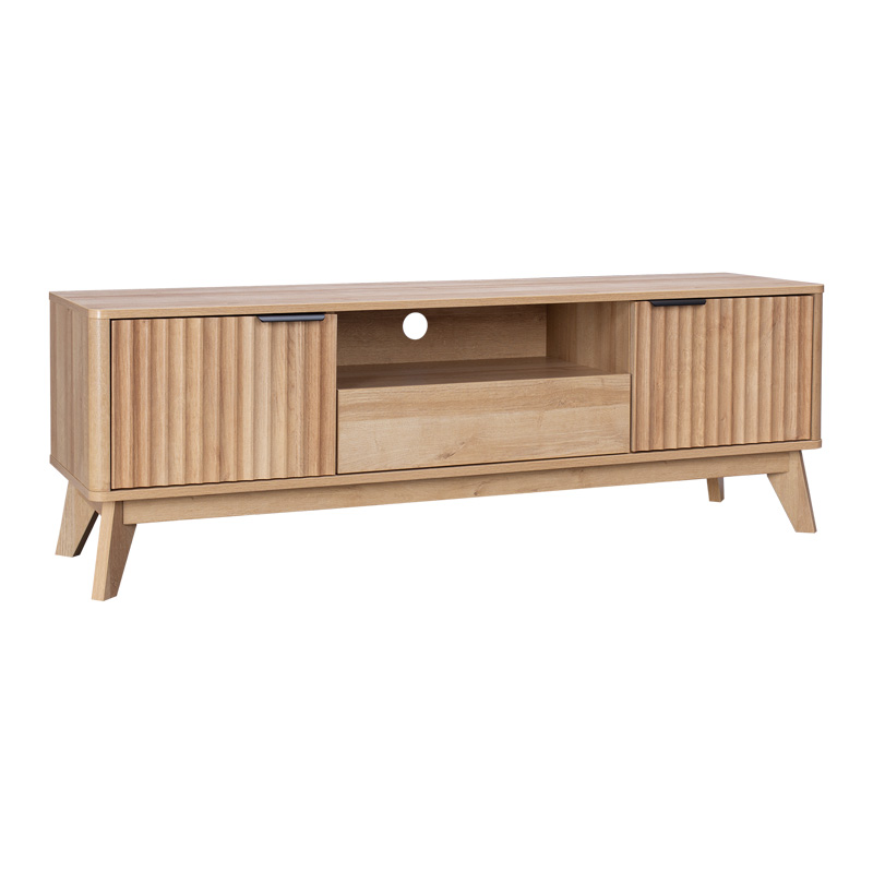 product_pako_086-000021 Έπιπλο τηλεόρασης Hamea mdf σε φυσική απόχρωση 145x39,5x49εκ - Image 1