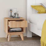 Κομοδίνο Hamea mdf σε φυσική απόχρωση 45x39.5x50.2εκ - Image 3