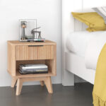 Κομοδίνο Hamea mdf σε φυσική απόχρωση 45x39.5x50.2εκ - Image 4