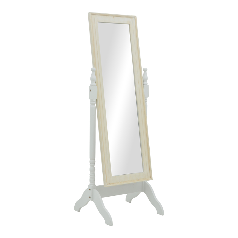 product_pako_087-000012 Καθρέπτης Malone Inart mdf σε λευκή αντικέ απόχρωση 55x50x160εκ - Image 1