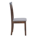Καρέκλα Houston rubberwood σε καρυδί απόχρωση 40x49x94εκ (Σετ 2 τεμαχίων) - Image 3