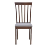 Καρέκλα Houston rubberwood σε καρυδί απόχρωση 40x49x94εκ (Σετ 2 τεμαχίων) - Image 4