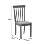 Καρέκλα Houston rubberwood σε καρυδί απόχρωση 40x49x94εκ (Σετ 2 τεμαχίων) - Image 8