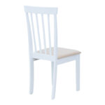 Καρέκλα Houston rubberwood σε λευκή απόχρωση 40x49x94εκ (Σετ 2 τεμαχίων) - Image 2