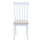 Καρέκλα Houston rubberwood σε λευκή απόχρωση 40x49x94εκ (Σετ 2 τεμαχίων) - Image 4