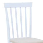 Καρέκλα Houston rubberwood σε λευκή απόχρωση 40x49x94εκ (Σετ 2 τεμαχίων) - Image 6