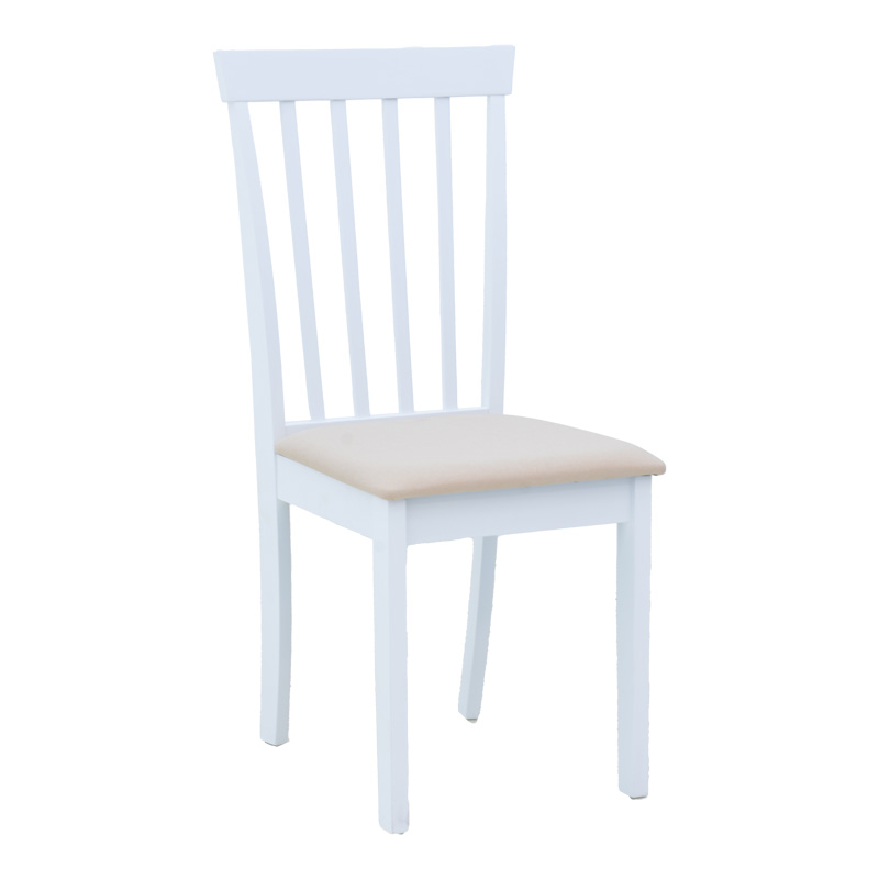 product_pako_091-000011 Καρέκλα Houston rubberwood σε λευκή απόχρωση 40x49x94εκ (Σετ 2 τεμαχίων) - Image 1
