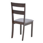 Καρέκλα Dallan rubberwood σε καρυδί απόχρωση 40x47.5x89εκ (Σετ 2 τεμαχίων) - Image 2