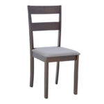 Καρέκλα Dallan rubberwood σε καρυδί απόχρωση 40x47.5x89εκ (Σετ 2 τεμαχίων)