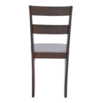 Καρέκλα Dallan rubberwood σε καρυδί απόχρωση 40x47.5x89εκ (Σετ 2 τεμαχίων) - Image 5