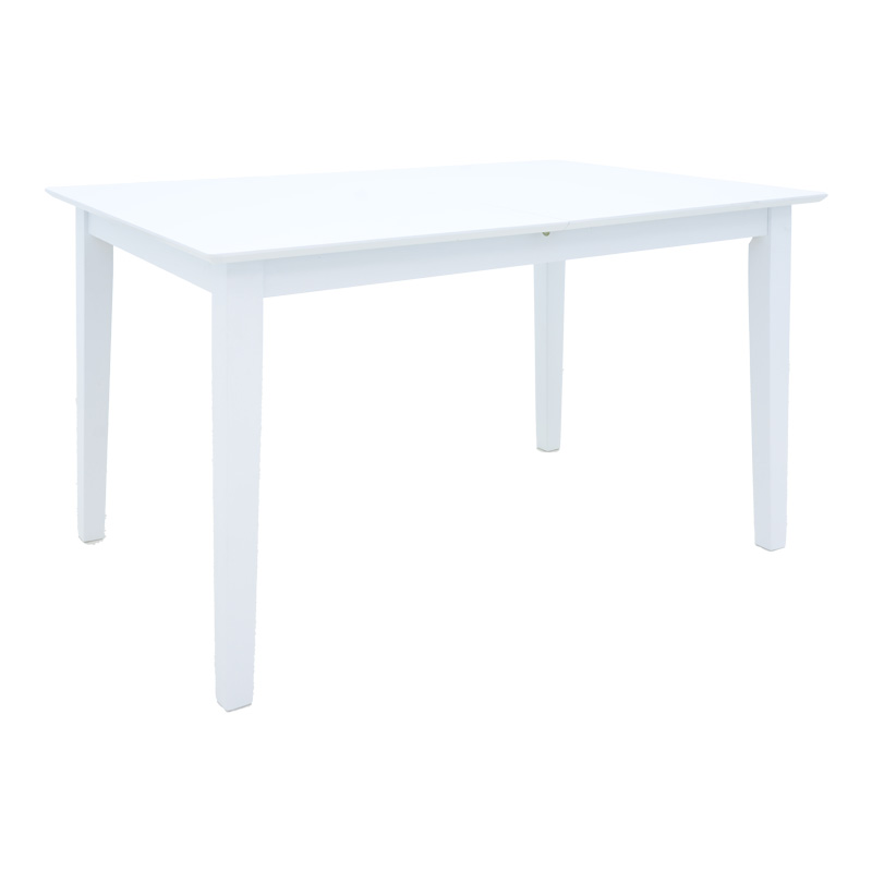 product_pako_091-000015 Tραπέζι επεκτεινόμενο Mabor ξύλο σε λευκή απόχρωση 120-150x80x73,8εκ - Image 1