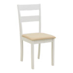 Καρέκλα Dallan rubberwood λευκό 40x47.5x89εκ (Σετ 2 τεμαχίων)