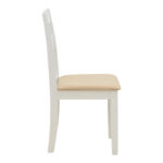 Καρέκλα Dallan rubberwood λευκό 40x47.5x89εκ (Σετ 2 τεμαχίων) - Image 3