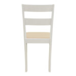 Καρέκλα Dallan rubberwood λευκό 40x47.5x89εκ (Σετ 2 τεμαχίων) - Image 6
