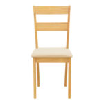 Καρέκλα Dallan rubberwood σε φυσική απόχρωση 40x47.5x89εκ (Σετ 2 τεμαχίων) - Image 4