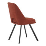 Καρέκλα Initiate terracotta ύφασμα-πόδι μαύρο μέταλλο 48x57x85εκ (Σετ 2 τεμαχίων) - Image 3