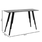 Κονσόλα Lifo MDF ανθρακί cement-μαύρο 120x40x75εκ - Image 5