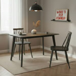 Τραπέζι Benson MDF σε rustic grey απόχρωση 120x75x75εκ - Image 2