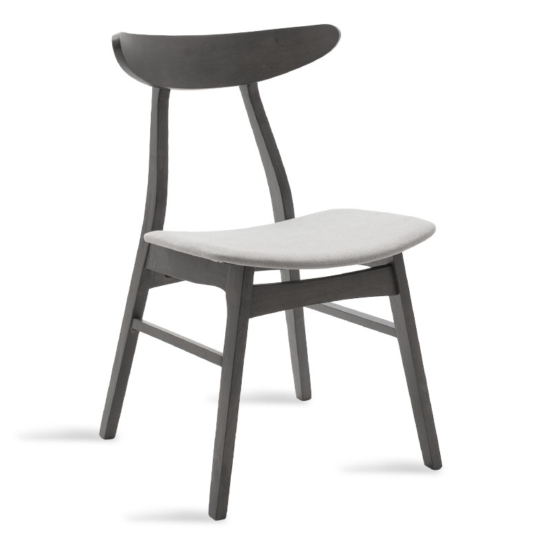 product_pako_097-000008 Καρέκλα Orlean γκρι ύφασμα-rubberwood ανθρακί πόδι (Σετ 2 τεμαχίων) - Image 1