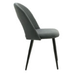 Καρέκλα Jonah βελούδο ανθρακί-μαύρο πόδι - Image 3