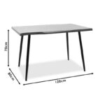 Τραπέζι Neve MDF καρυδί-πόδι μεταλλικό μαύρο 120x80x75εκ - Image 6
