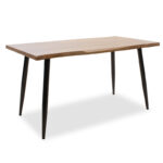Τραπέζι Neve MDF καρυδί-πόδι μεταλλικό μαύρο 140x80x75εκ - Image 2