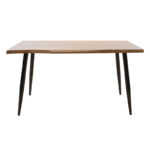 Τραπέζι Neve MDF καρυδί-πόδι μεταλλικό μαύρο 140x80x75εκ - Image 3