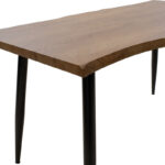 Τραπέζι Neve MDF καρυδί-πόδι μεταλλικό μαύρο 140x80x75εκ - Image 4