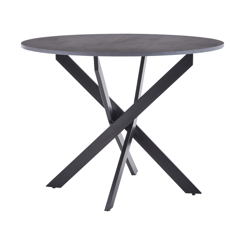 product_pako_101-000089 Τραπέζι Dammero mdf σε ανθρακί απόχρωση με πόδι μαύρο μέταλλο Φ100x75εκ - Image 1