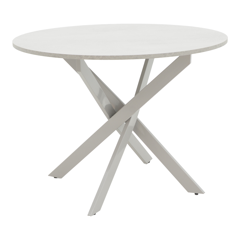 product_pako_101-000115 Τραπέζι Dammero mdf σε γκρι απόχρωση με πόδι γκρι μέταλλο Φ100x75εκ - Image 1