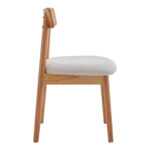 Καρέκλα Tullo rubberwood σε φυσική απόχρωση 46x45x78εκ (Σετ 4 τεμαχίων) - Image 3