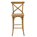 Σκαμπό μπαρ Reid ξύλο sonoma-έδρα καφέ rattan - Image 4