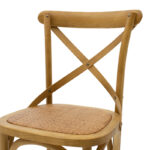 Σκαμπό μπαρ Reid ξύλο sonoma-έδρα καφέ rattan - Image 5