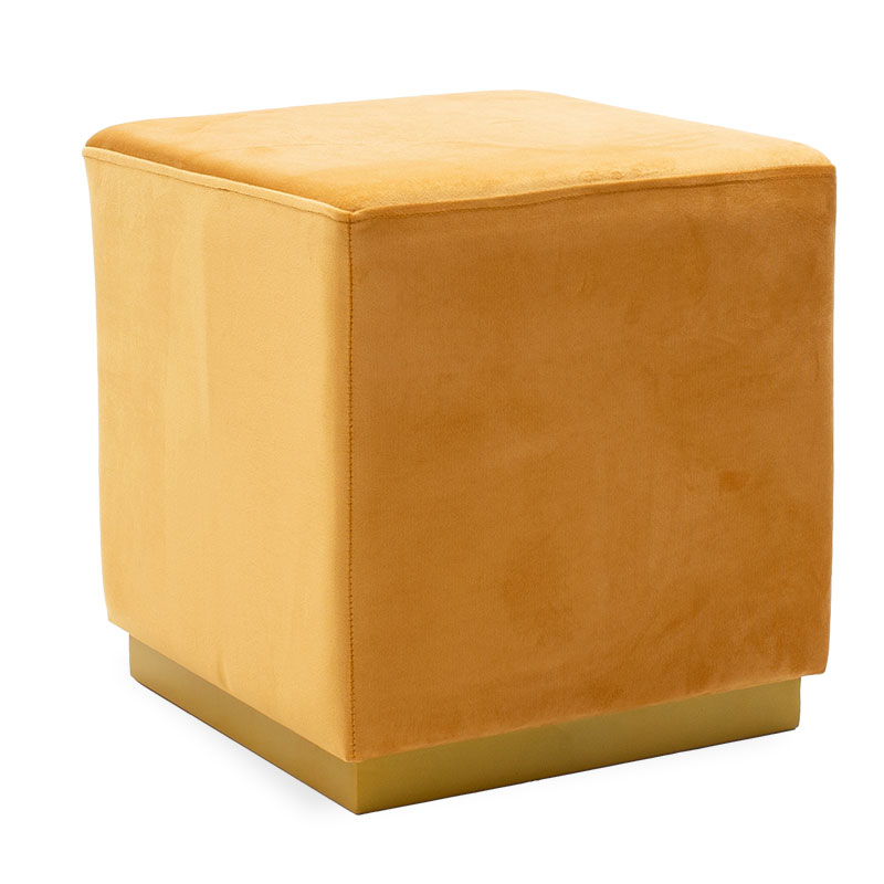 product_pako_110-000034 Σκαμπό σαλονιού Pyra βελούδο χρυσό 39x39x41εκ - Image 1