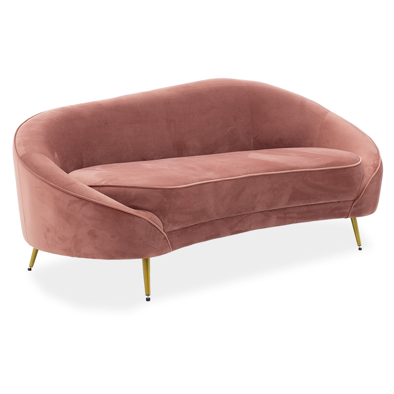 product_pako_110-000043 Καναπές 3θέσιος Amora βελούδο σάπιο μήλο-χρυσό 180x81x77εκ - Image 1