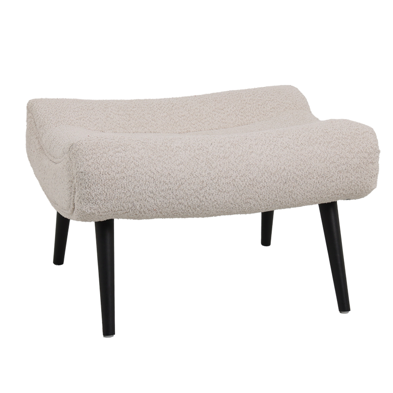 product_pako_110-000084 Σκαμπό - υποπόδιο Silla μπουκλέ ύφασμα σε μπεζ απόχρωση 68x58x40εκ - Image 1