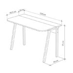 Γραφείο Malia σε λευκή-φυσική απόχρωση 120x60.5x75εκ - Image 4