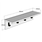 Κρεμάστρα Mulan χρώμα λευκό 60x16x14.5εκ - Image 4
