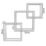 Ραφιέρα τοίχου Maas χρώμα καρυδί 33x8.5x33εκ - Image 5