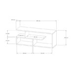 Έπιπλο τηλεόρασης Waldo λευκό μελαμίνης 100x29,5x40εκ - Image 4