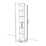 Στήλη Juan λευκό 30x35x177εκ - Image 5