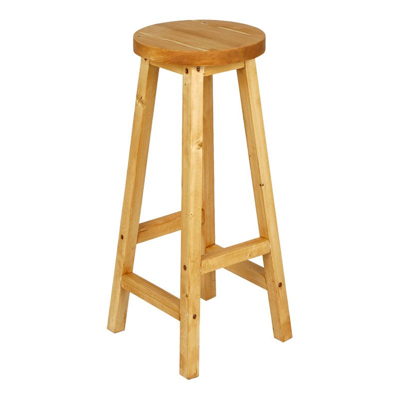 product_pako_120-000394 Σκαμπό μπαρ Vistran ξύλο φυσικό Φ28x67εκ - Image 1