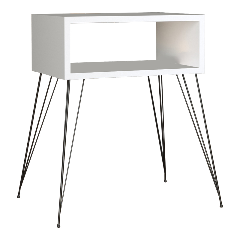 product_pako_120-000400 Κομοδίνο Naida λευκό μελαμίνης 45x30x59εκ - Image 1