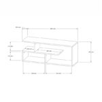 Έπιπλο τηλεόρασης Waldo φυσικό μελαμίνης 100x29,5x40εκ - Image 4