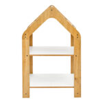 Ραφιέρα τ. Montessori Zoilen φυσικό-λευκό-μπλε mdf 50x30x80εκ - Image 2