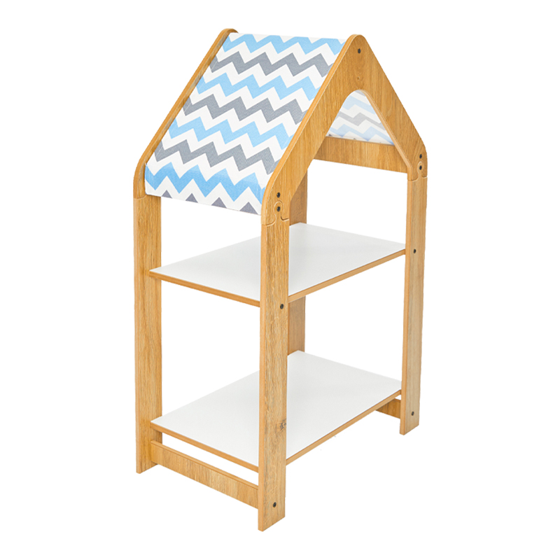 product_pako_120-000426 Ραφιέρα τ. Montessori Zoilen φυσικό-λευκό-μπλε mdf 50x30x80εκ - Image 1