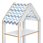 Ραφιέρα τ. Montessori Zoilen λευκό-μπλε mdf 50x30x80εκ - Image 4
