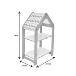 Ραφιέρα τ. Montessori Zoilen λευκό-μπλε mdf 50x30x80εκ - Image 5